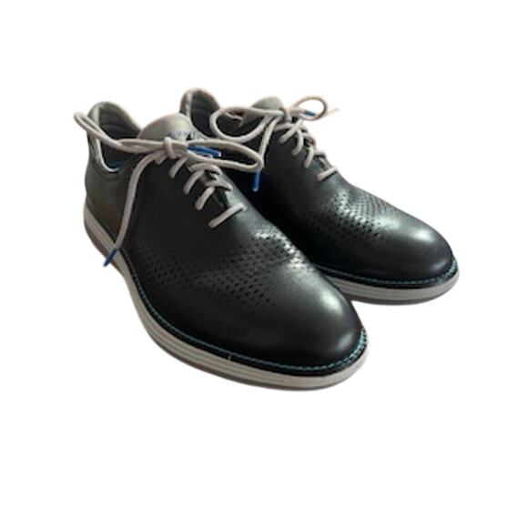 Cole Haan Men\'s sz 8M ØriginalGrand Ultra Laser Oxford Shoes Black